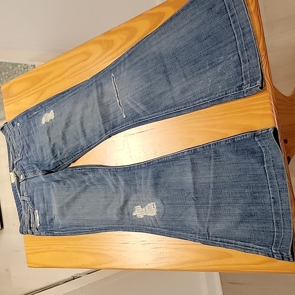 Hudson Back Pocket Distressed Flare Jeans, Bell Bottoms,  29 - Picture 1 of 11